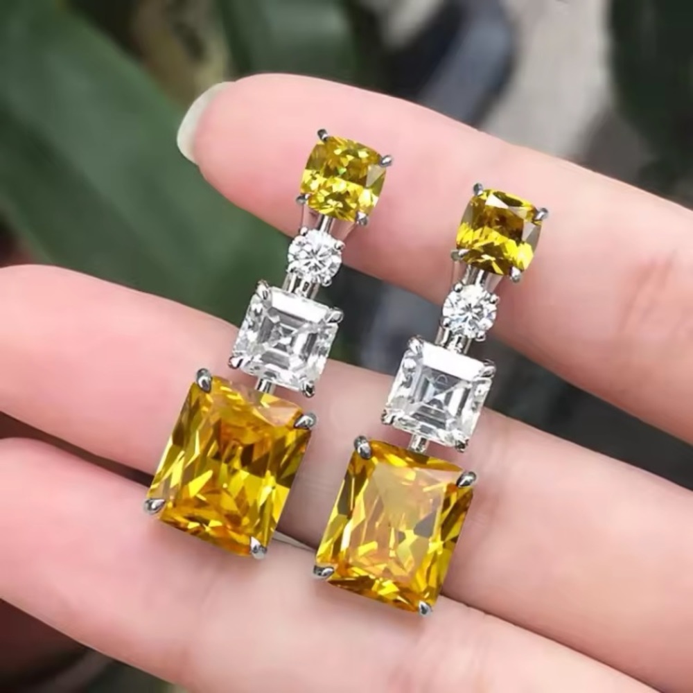 🌟 Yellow Drop Earrings